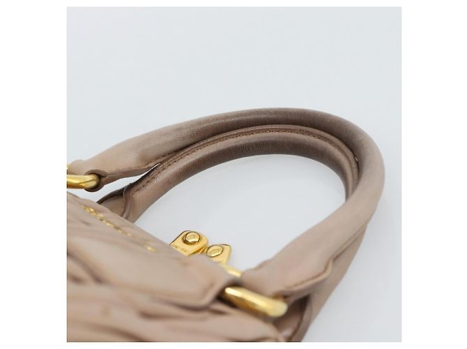 Borsa Miu Miu Matelasse in Pelle 2way Rosa Oro Auth 188853 D'oro - vista 14