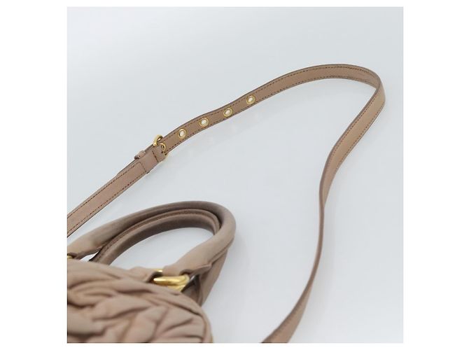 Borsa Miu Miu Matelasse in Pelle 2way Rosa Oro Auth 188853 D'oro - vista 15