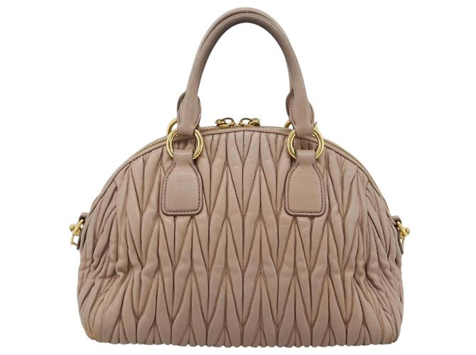Borsa Miu Miu Matelasse in Pelle 2way Rosa Oro Auth 188853 D'oro - vista 2