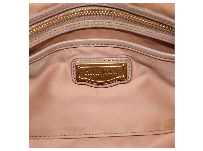 Borsa Miu Miu Matelasse in Pelle 2way Rosa Oro Auth 188853 D'oro - vista 22