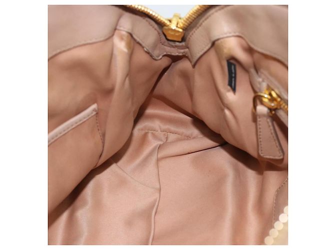 Borsa Miu Miu Matelasse in Pelle 2way Rosa Oro Auth 188853 D'oro - vista 24
