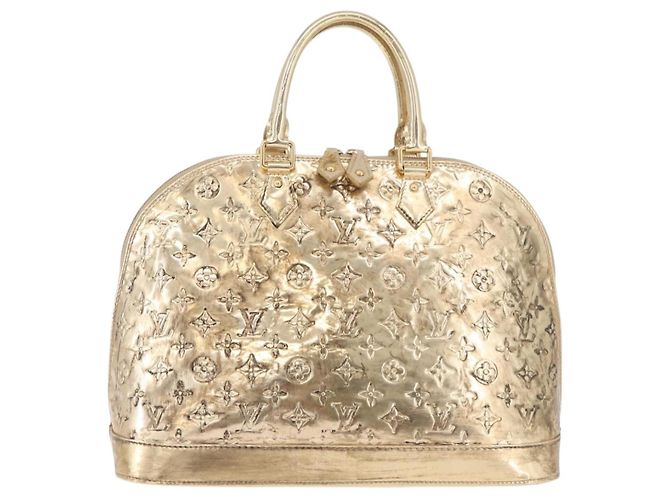 LOUIS VUITTON Borsa Monogram Miroir Alma MM Gold Dore M93624 LV Auth 188794A D'oro - vista 13