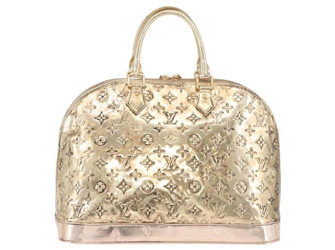 LOUIS VUITTON Borsa Monogram Miroir Alma MM Gold Dore M93624 LV Auth 188794A D'oro - vista 2