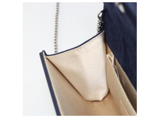 Borsa a Spalla con Catena Jimmy Choo in plastica Navy Auth 188525 Blu navy - vista 19