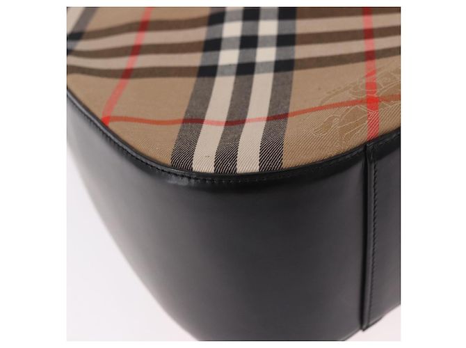 Borsa a tracolla Burberrys Canvas Beige Silver Nova Check Autentica am11979V Argento - vista 15