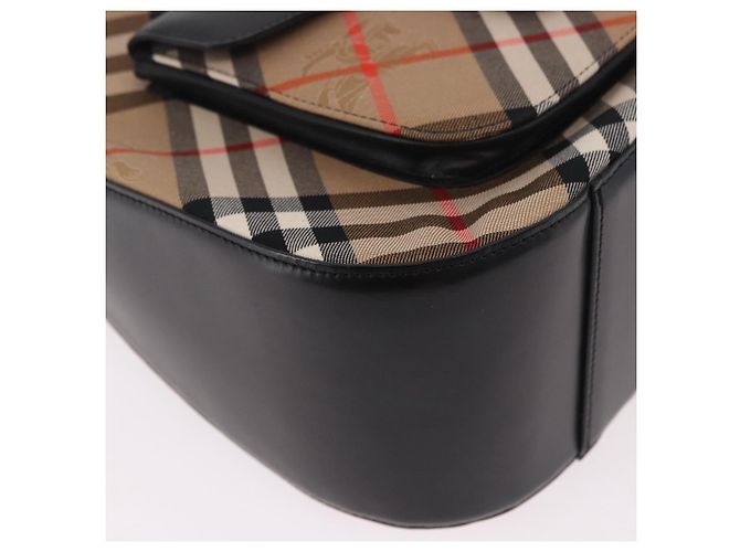 Borsa a tracolla Burberrys Canvas Beige Silver Nova Check Autentica am11979V Argento - vista 9