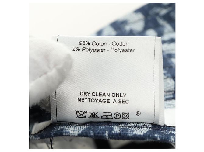 Bucket Hat Christian Dior Trotter Canvas Blue Auth 185817M 58 Blau - Ansicht 14
