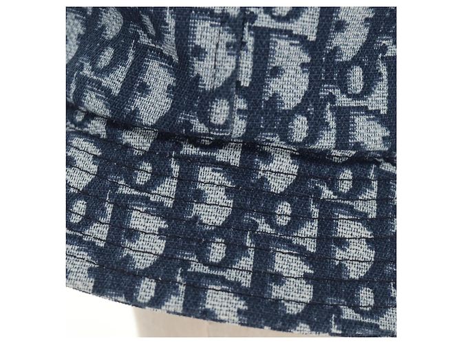Bucket Hat Christian Dior Trotter Canvas Blue Auth 185817M 58 Blau - Ansicht 7