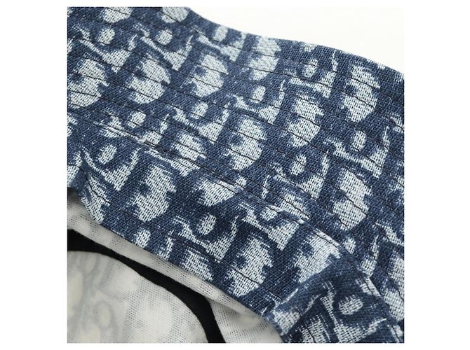 Bucket Hat Christian Dior Trotter Canvas Blue Auth 185817M 58 Blau - Ansicht 9