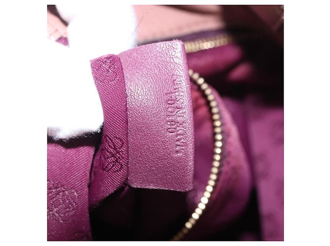 Borsa a Mano LOEWE Anagram in Pelle Rosa Oro Auth ka4908 D'oro - vista 12