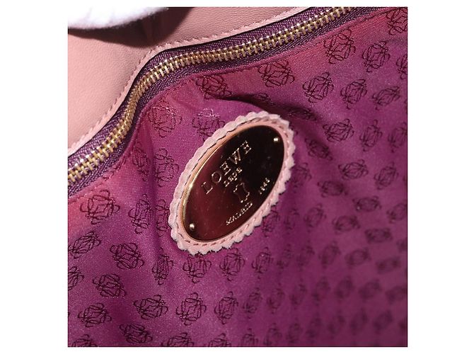 Borsa a Mano LOEWE Anagram in Pelle Rosa Oro Auth ka4908 D'oro - vista 17