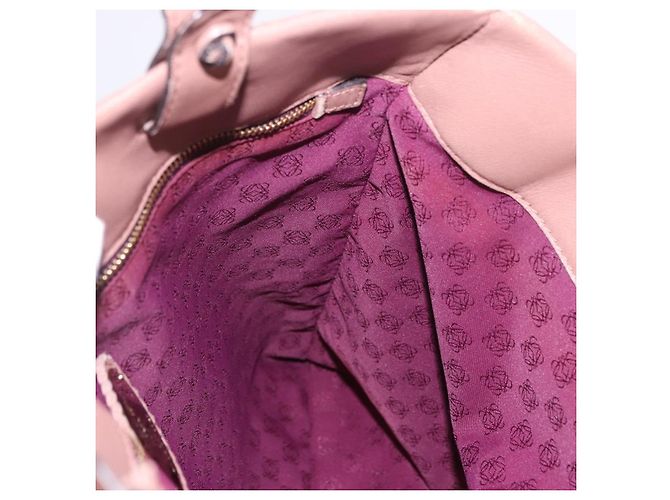 Borsa a Mano LOEWE Anagram in Pelle Rosa Oro Auth ka4908 D'oro - vista 18