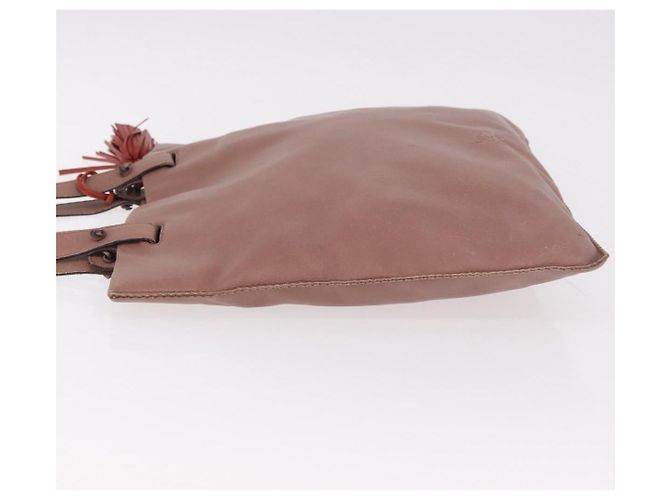 Borsa a Mano LOEWE Anagram in Pelle Rosa Oro Auth ka4908 D'oro - vista 4