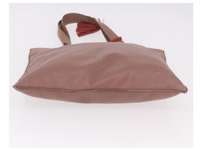 Borsa a Mano LOEWE Anagram in Pelle Rosa Oro Auth ka4908 D'oro - vista 5