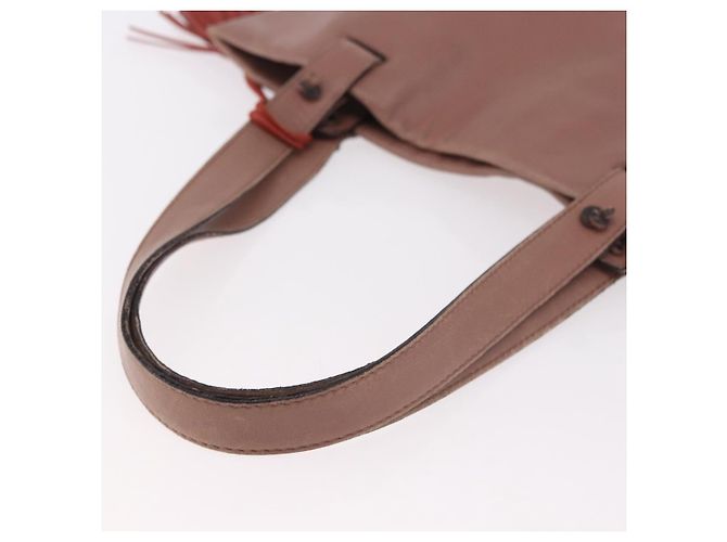Borsa a Mano LOEWE Anagram in Pelle Rosa Oro Auth ka4908 D'oro - vista 7