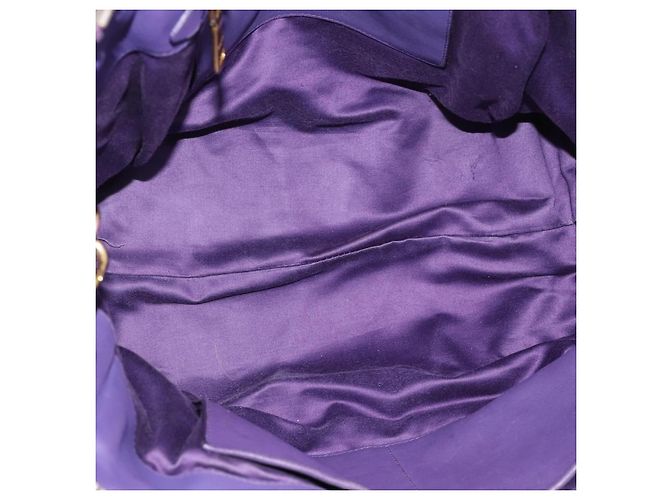 Borsa Miu Miu in pelle 2way Viola Oro Auth BA13576V D'oro Porpora - vista 11