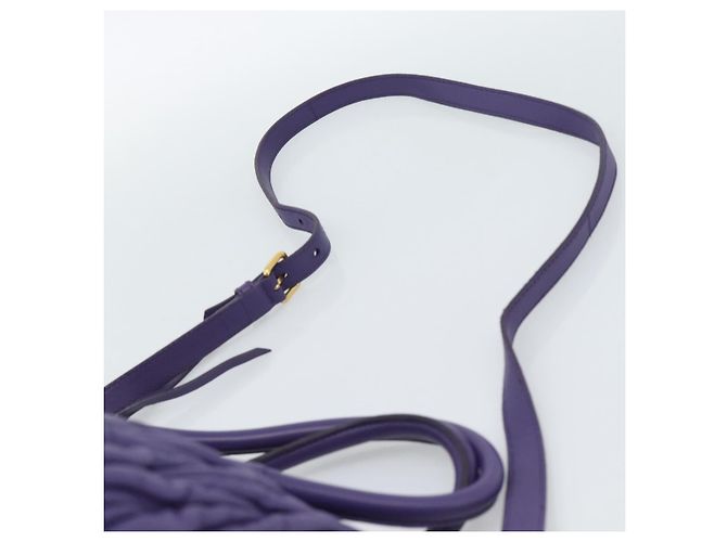 Borsa Miu Miu in pelle 2way Viola Oro Auth BA13576V D'oro Porpora - vista 15
