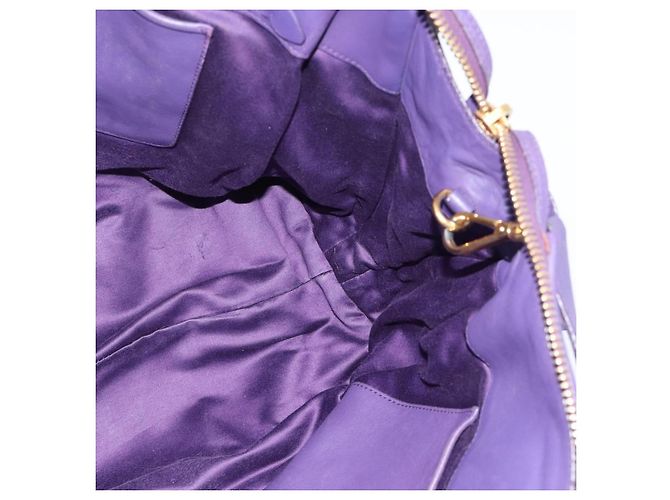 Borsa Miu Miu in pelle 2way Viola Oro Auth BA13576V D'oro Porpora - vista 21