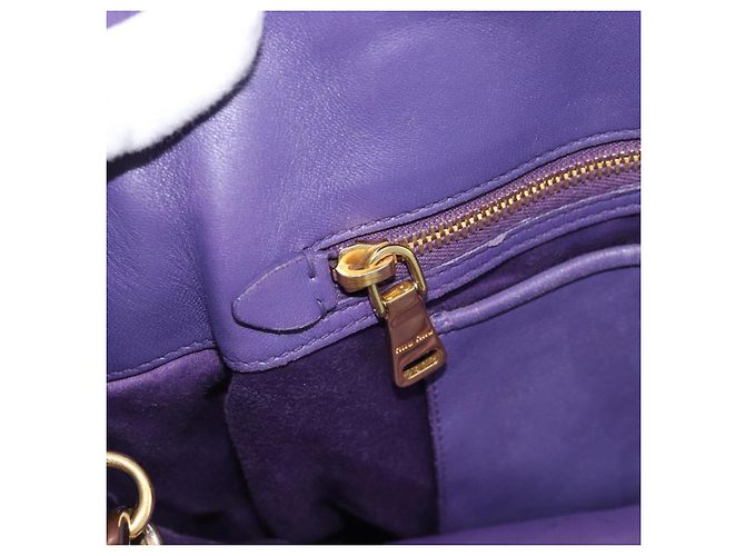 Borsa Miu Miu in pelle 2way Viola Oro Auth BA13576V D'oro Porpora - vista 23