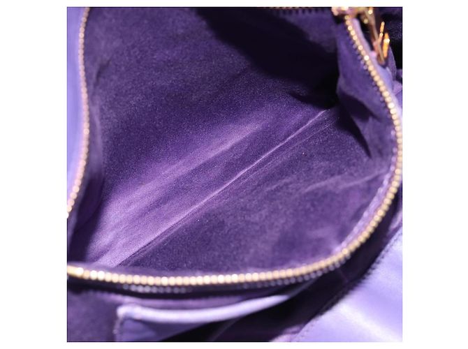 Borsa Miu Miu in pelle 2way Viola Oro Auth BA13576V D'oro Porpora - vista 24