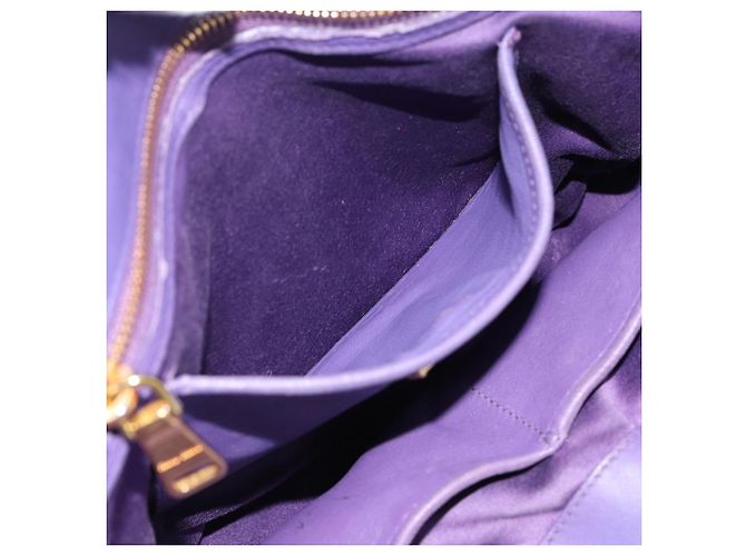 Borsa Miu Miu in pelle 2way Viola Oro Auth BA13576V D'oro Porpora - vista 25