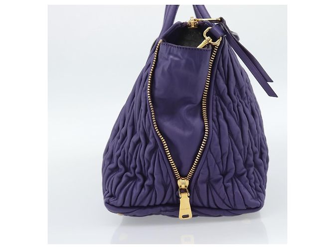 Borsa Miu Miu in pelle 2way Viola Oro Auth BA13576V D'oro Porpora - vista 3