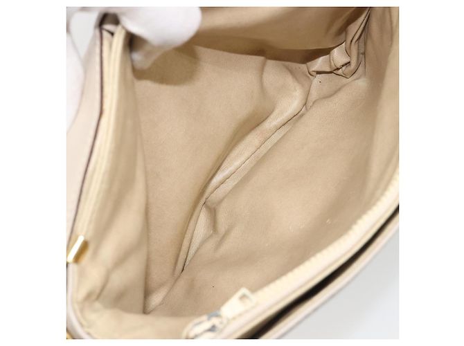 Céline Borsa a Spalla CELINE in Pelle Avorio Oro Auth 187413A D'oro Crudo - vista 11