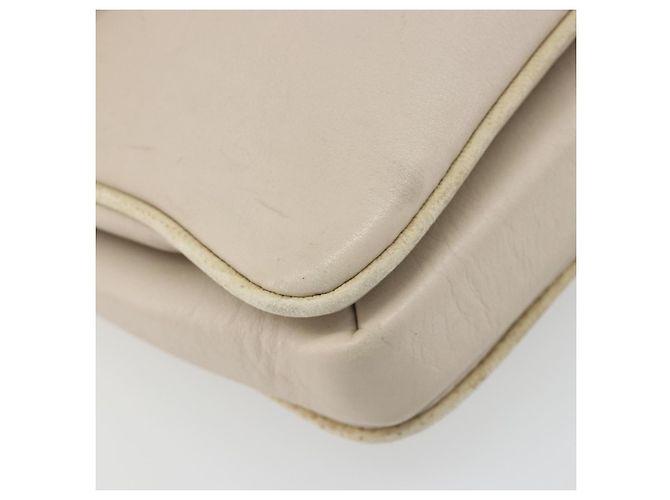 Céline Borsa a Spalla CELINE in Pelle Avorio Oro Auth 187413A D'oro Crudo - vista 14