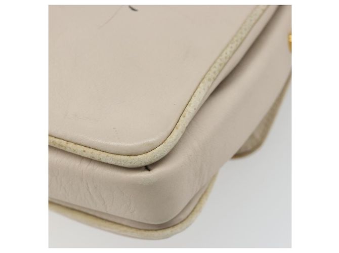 Céline Borsa a Spalla CELINE in Pelle Avorio Oro Auth 187413A D'oro Crudo - vista 15