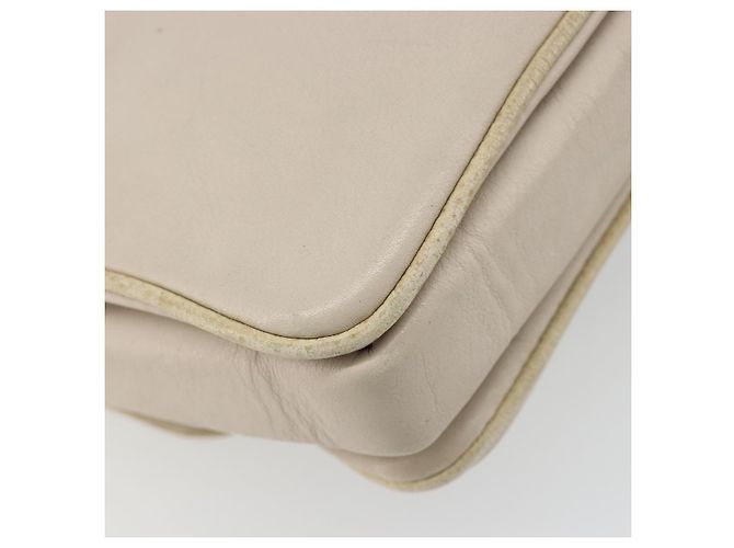 Céline Borsa a Spalla CELINE in Pelle Avorio Oro Auth 187413A D'oro Crudo - vista 16