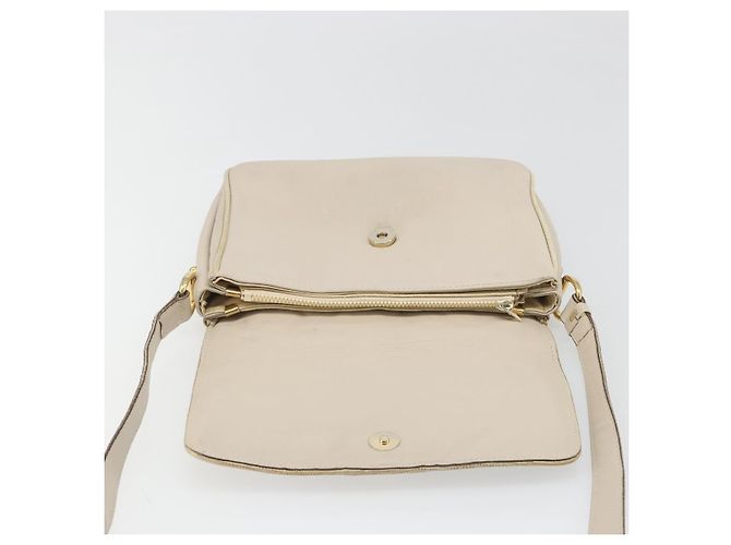 Céline Borsa a Spalla CELINE in Pelle Avorio Oro Auth 187413A D'oro Crudo - vista 18
