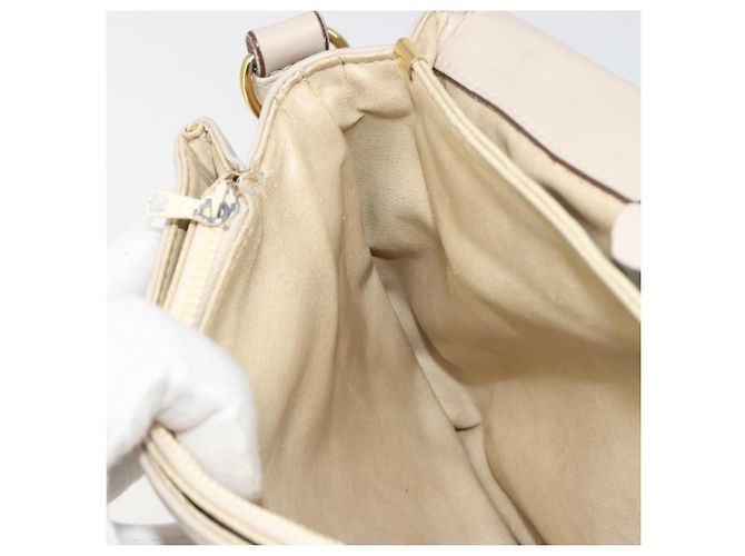 Céline Borsa a Spalla CELINE in Pelle Avorio Oro Auth 187413A D'oro Crudo - vista 21
