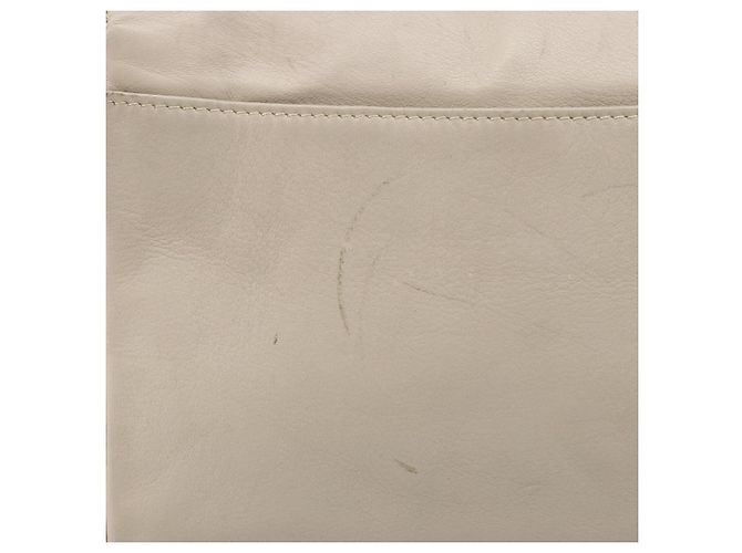 Céline Borsa a Spalla CELINE in Pelle Avorio Oro Auth 187413A D'oro Crudo - vista 3