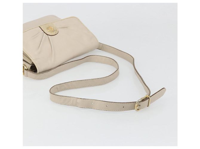 Céline Borsa a Spalla CELINE in Pelle Avorio Oro Auth 187413A D'oro Crudo - vista 8
