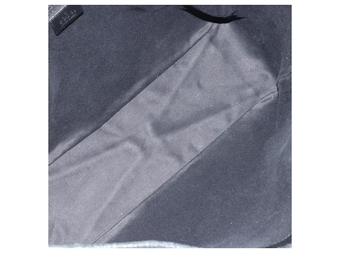 Borsa a Mano GUCCI GG Canvas Nera Argento 113017 Auth BA13508 Nero - vista 11