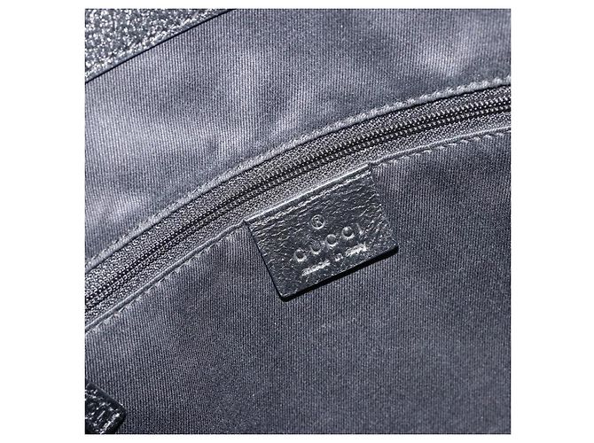 Borsa a Mano GUCCI GG Canvas Nera Argento 113017 Auth BA13508 Nero - vista 17