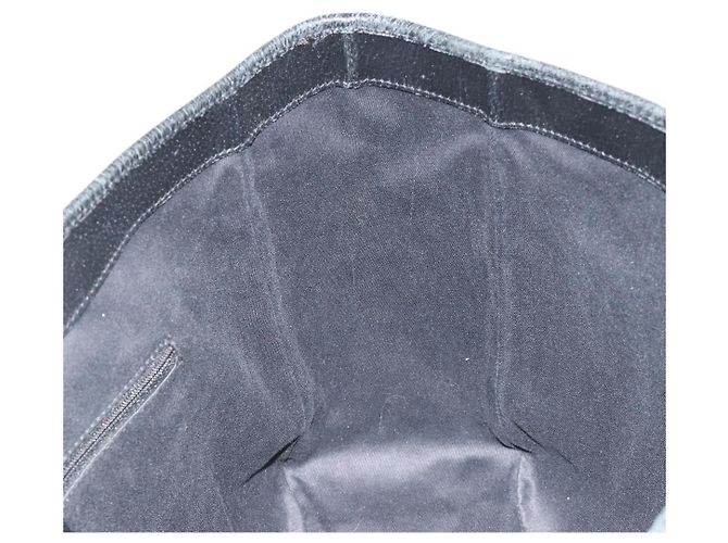 Borsa a Mano GUCCI GG Canvas Nera Argento 113017 Auth BA13508 Nero - vista 18