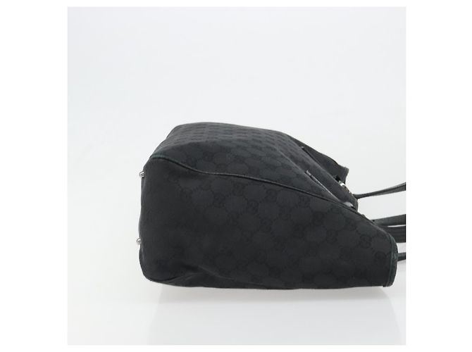 Borsa a Mano GUCCI GG Canvas Nera Argento 113017 Auth BA13508 Nero - vista 3