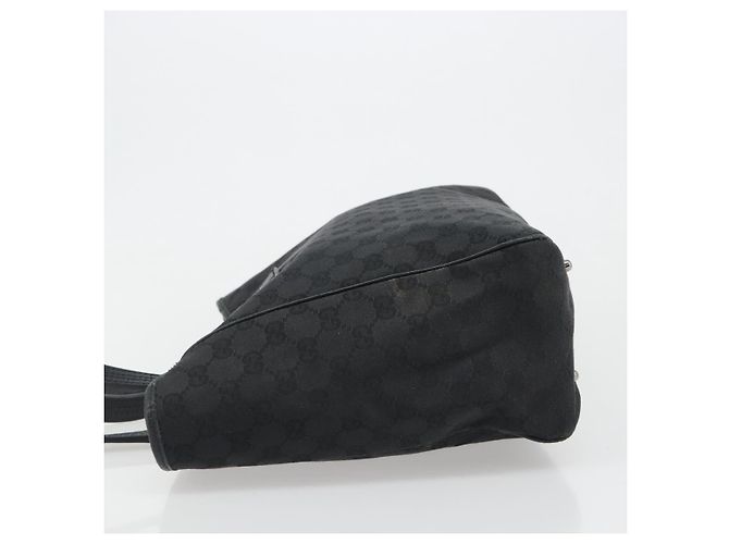 Borsa a Mano GUCCI GG Canvas Nera Argento 113017 Auth BA13508 Nero - vista 4