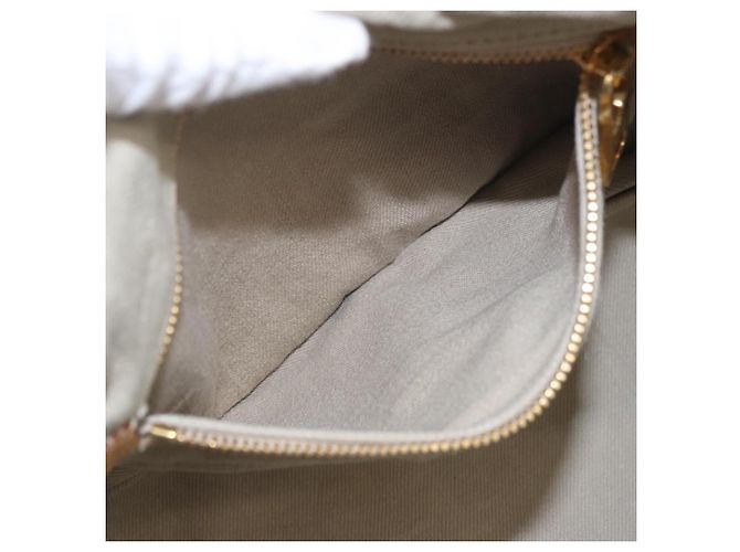 PRADA Canapa MM Handtasche Canvas Grau Gold Auth ka4948 Braun Golden - Ansicht 22