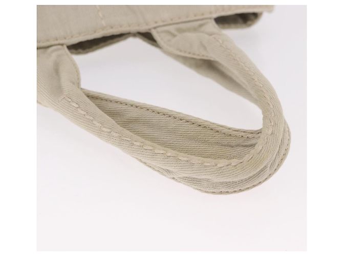PRADA Canapa MM Handtasche Canvas Grau Gold Auth ka4948 Braun Golden - Ansicht 7
