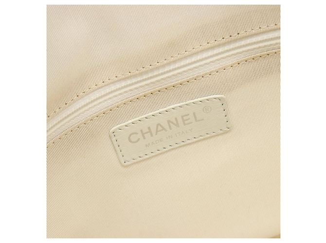 Borsa CHANEL V Stitch in pelle di agnello bianca argento CC Auth BA13606V Bianco - vista 20