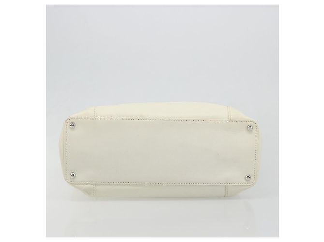 Borsa CHANEL V Stitch in pelle di agnello bianca argento CC Auth BA13606V Bianco - vista 5