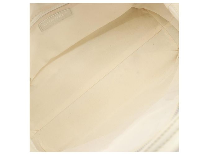 Borsa CHANEL V Stitch in pelle di agnello bianca argento CC Auth BA13606V Bianco - vista 9
