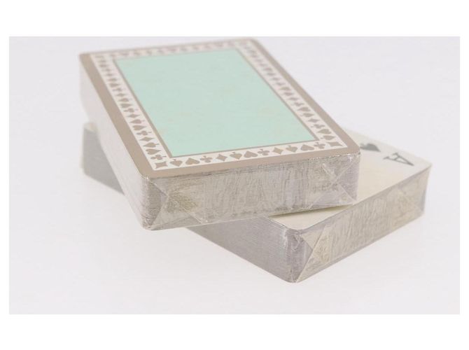 Autre Marque TIFFANY&Co. Jeu de cartes en papier Bleu Vert Auth BA13631A - vue 4
