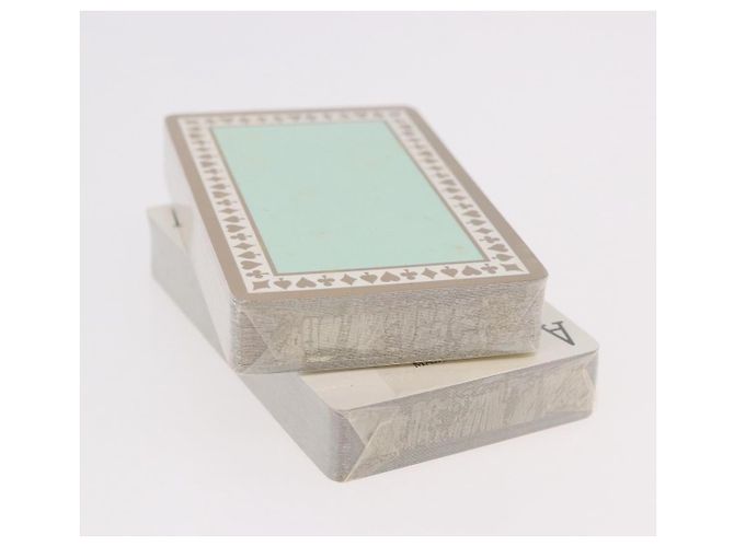 Autre Marque TIFFANY&Co. Jeu de cartes en papier Bleu Vert Auth BA13631A - vue 5