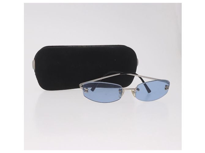 Occhiali da sole CHANEL metallo Blu CC Auth 187883V - vista 12