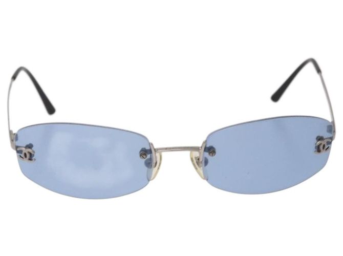 Occhiali da sole CHANEL metallo Blu CC Auth 187883V - vista 13