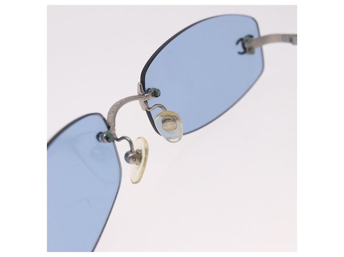 Occhiali da sole CHANEL metallo Blu CC Auth 187883V - vista 15