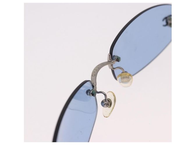 Occhiali da sole CHANEL metallo Blu CC Auth 187883V - vista 16